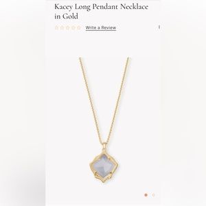Kendra Scott Kacey Long Pendant necklace in gold & gray illusion